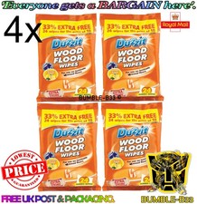 4 x WOOD FLOOR WIPES FRESH