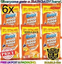 6 x WOOD FLOOR WIPES FRESH